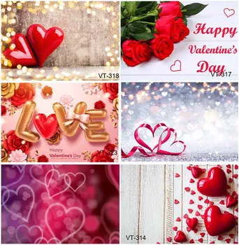 С Днем Святого Валентина Воздушные шары в форме сердца, боке, блестящие розы, романтический фон для фотосъемки, фоны для постеров для фотосессий
