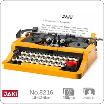 JAKI 8216 Ретро Механическая Пишущая Машинка Typer Keyboard Marking Machine 3D Мини Блоки Кирпичи Строительная Игрушка Для Детей Подарок Без Коробки