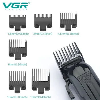Машинка для стрижки волос VGR, Профессиональная машинка для стрижки волос, Триммер для волос, Электробритва, Регулируемый беспроводной Триммер для мужчин USB V-282 Машинка для стрижки волос VGR, Профессиональная машинка для стрижки волос, Триммер для волос, Электробритва, Регулируемый беспроводной Триммер для мужчин USB V-282 4