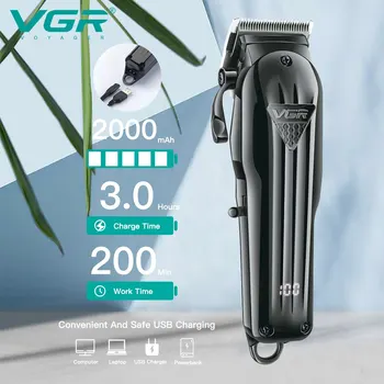 Машинка для стрижки волос VGR, Профессиональная машинка для стрижки волос, Триммер для волос, Электробритва, Регулируемый беспроводной Триммер для мужчин USB V-282 Машинка для стрижки волос VGR, Профессиональная машинка для стрижки волос, Триммер для волос, Электробритва, Регулируемый беспроводной Триммер для мужчин USB V-282 5