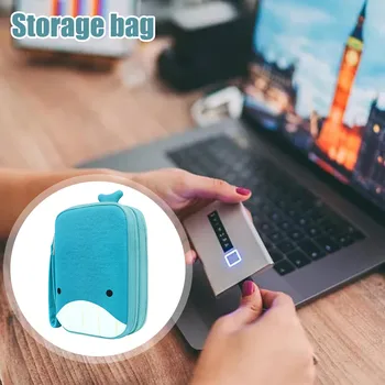 Портативная мультяшная сумка Power Bank, многофункциональное зарядное устройство Power Bank, USB-кабель, сумка для хранения, цифровая сумка для хранения