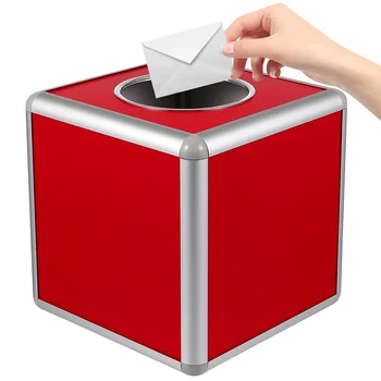 Коробка Лотерейный билет Лотерейные урны для голосования Квадратные Билеты Пожертвование Большой контейнер для сбора средств Слот для хранения Отверстие для розыгрыша денег для вечеринки